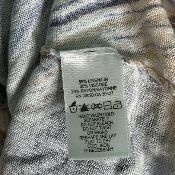 Nic + Zoe blue stripes lightweight tunic sweater size 3X - Picture 4 of 15